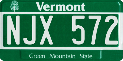 VT license plate NJX572