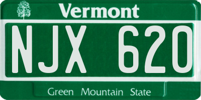 VT license plate NJX620