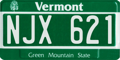 VT license plate NJX621