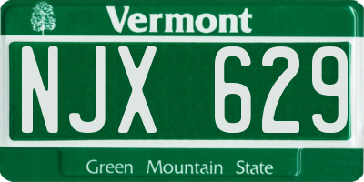 VT license plate NJX629