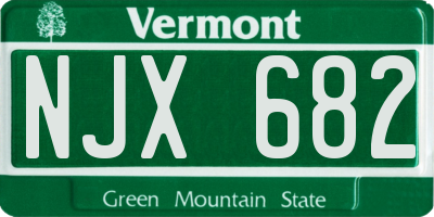 VT license plate NJX682