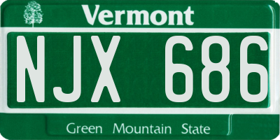 VT license plate NJX686