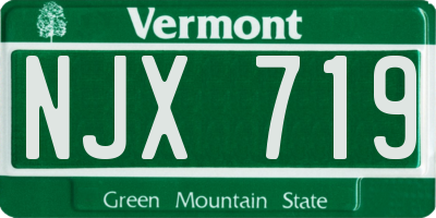 VT license plate NJX719