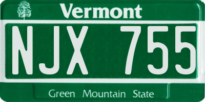 VT license plate NJX755