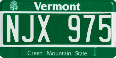 VT license plate NJX975