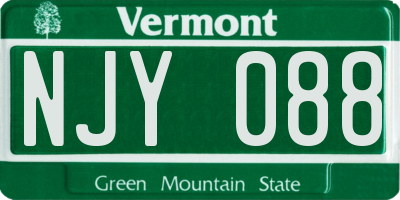 VT license plate NJY088