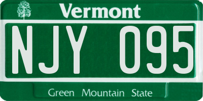 VT license plate NJY095