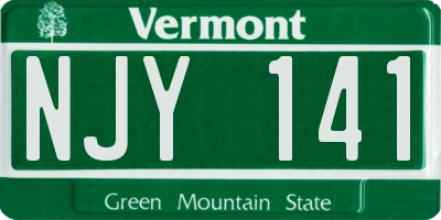 VT license plate NJY141