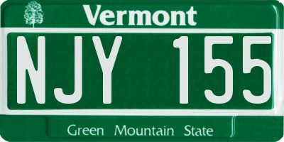VT license plate NJY155