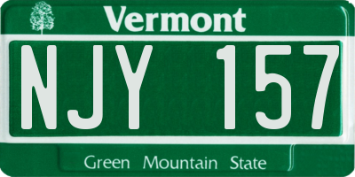 VT license plate NJY157