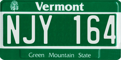 VT license plate NJY164