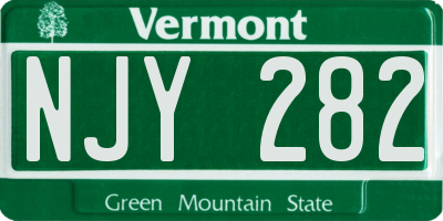 VT license plate NJY282