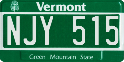 VT license plate NJY515