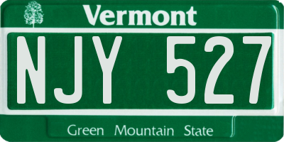 VT license plate NJY527
