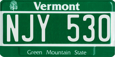 VT license plate NJY530
