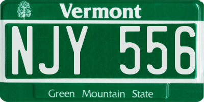 VT license plate NJY556