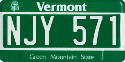 VT license plate NJY571