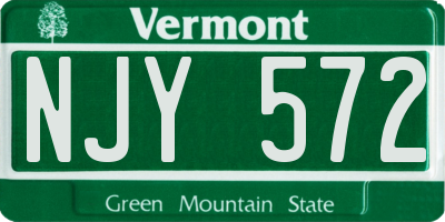 VT license plate NJY572