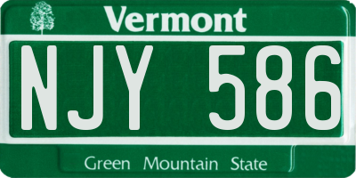 VT license plate NJY586
