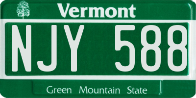 VT license plate NJY588
