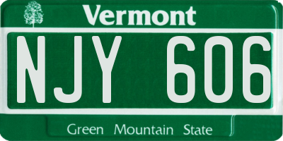 VT license plate NJY606