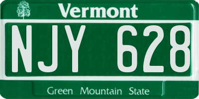VT license plate NJY628