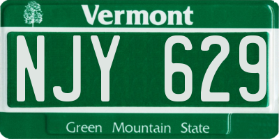 VT license plate NJY629