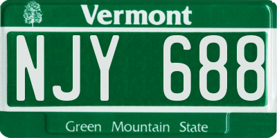VT license plate NJY688