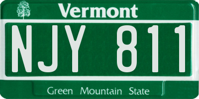 VT license plate NJY811