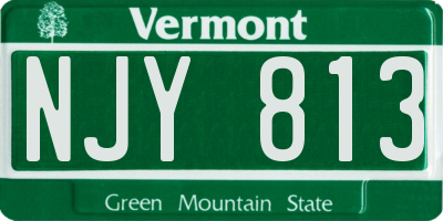 VT license plate NJY813