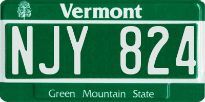 VT license plate NJY824