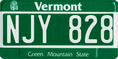 VT license plate NJY828