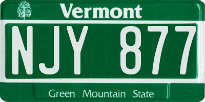 VT license plate NJY877