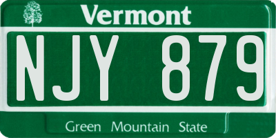 VT license plate NJY879