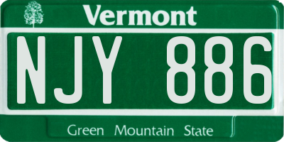 VT license plate NJY886