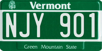 VT license plate NJY901