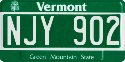 VT license plate NJY902