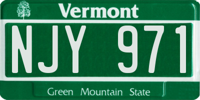 VT license plate NJY971