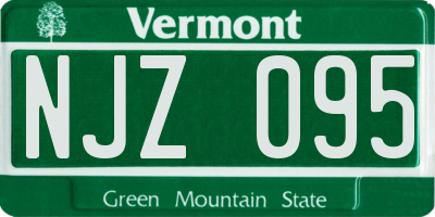 VT license plate NJZ095