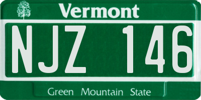 VT license plate NJZ146