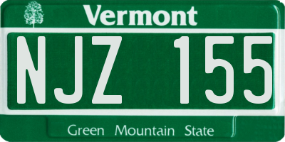 VT license plate NJZ155