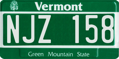 VT license plate NJZ158