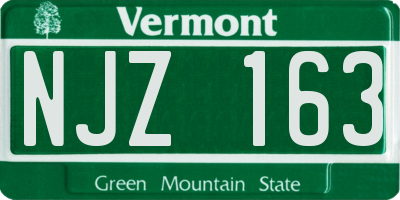 VT license plate NJZ163