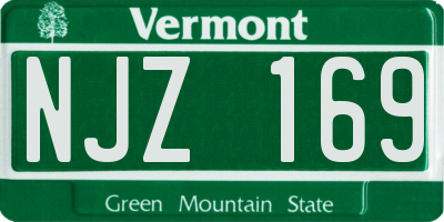 VT license plate NJZ169