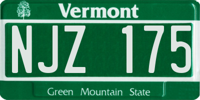 VT license plate NJZ175