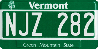 VT license plate NJZ282