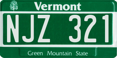 VT license plate NJZ321