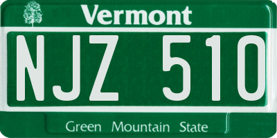 VT license plate NJZ510