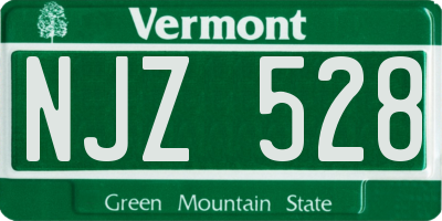 VT license plate NJZ528