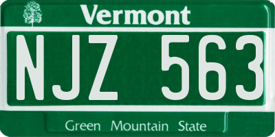 VT license plate NJZ563